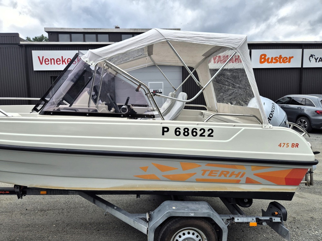 Terhi 475 BR + Honda BF50 + traileri