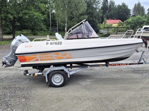 Terhi 475 BR + Honda BF50 + traileri